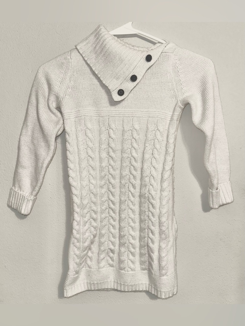 Gymboree White Cable Knit Sweater Dress